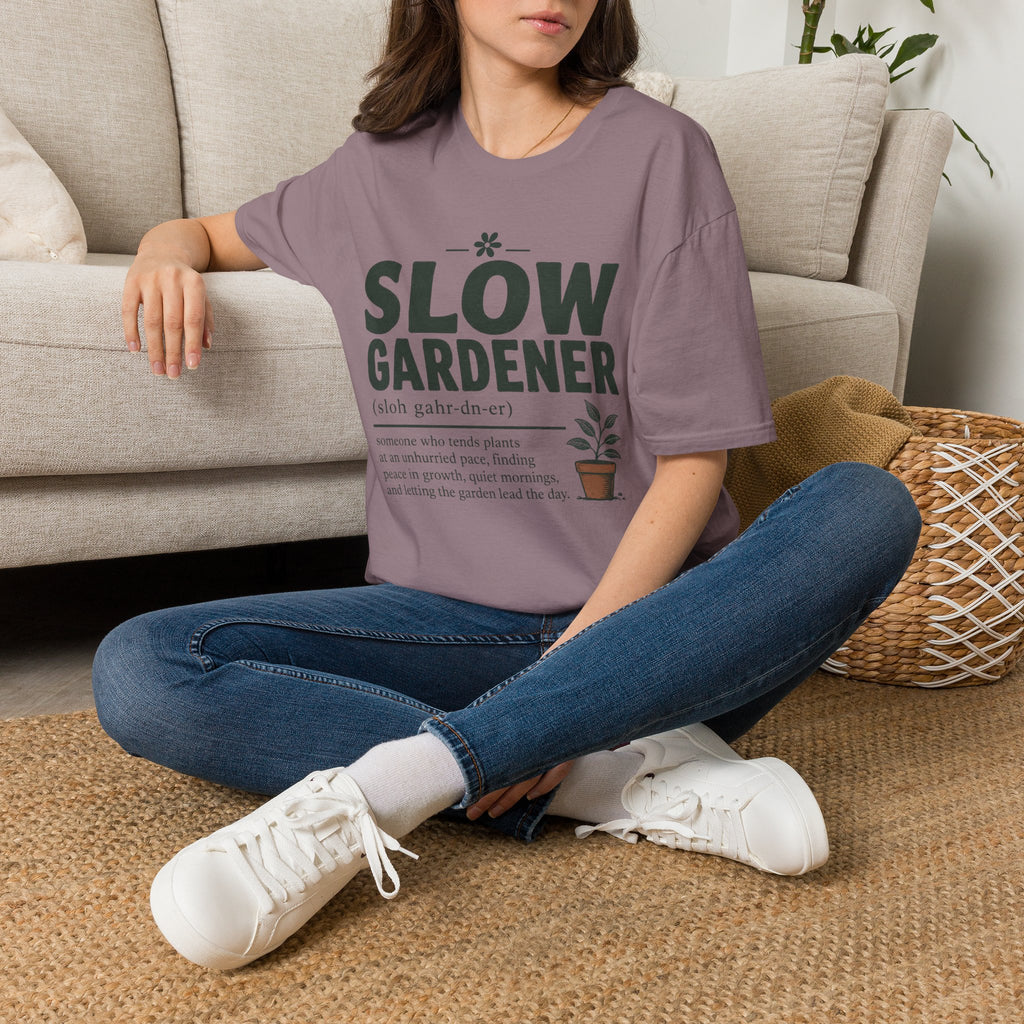 Slow Gardener Definition T-Shirt - Zen & Zucchinis garden graphic tee