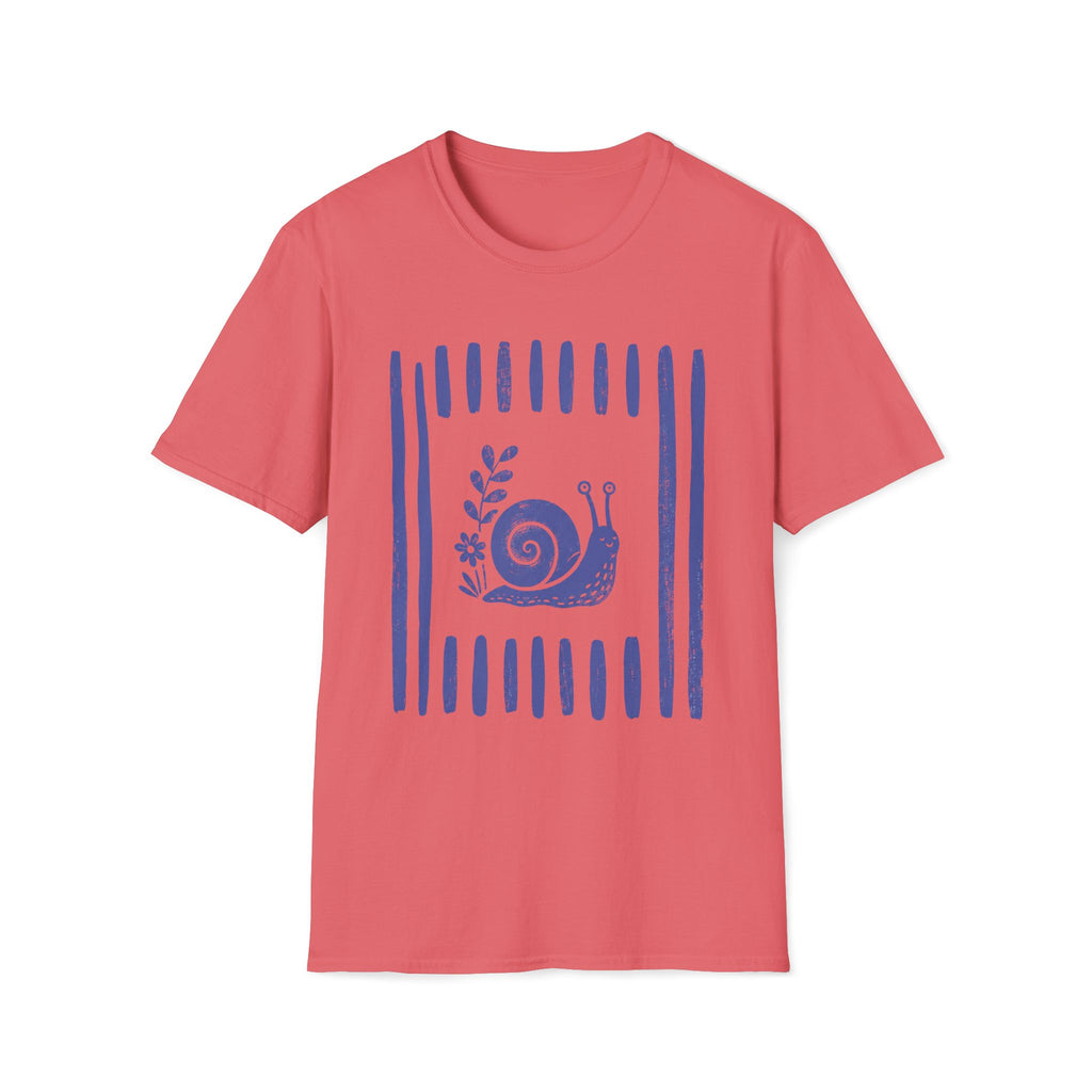 Snial In Stripes Garden Summer T-Shirt