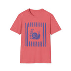 Snial In Stripes Garden Summer T-Shirt