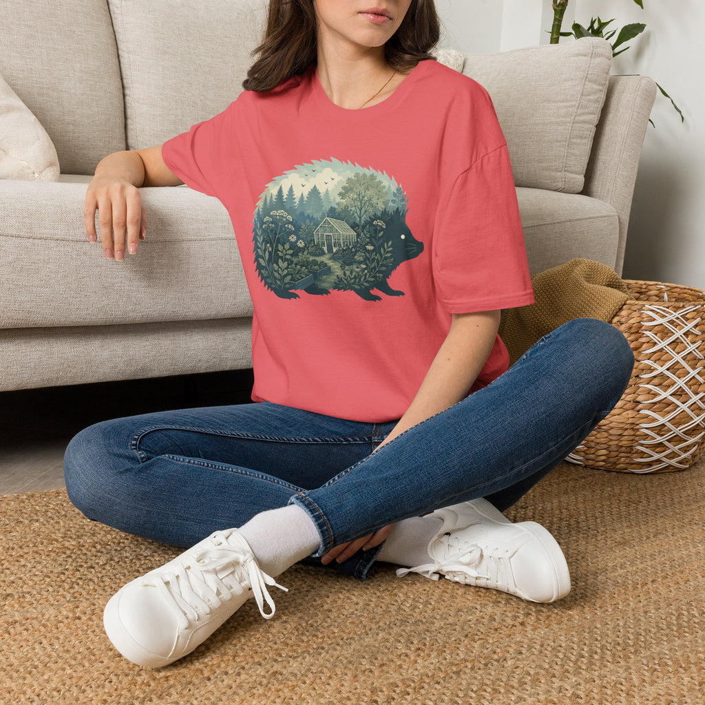 Hedgehog Garden Silhouette T-Shirt