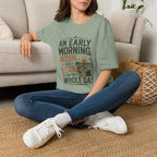 Early Morning Watering Blessing Garden T-Shirt by Zen & Zucchinis Slow Garden Club