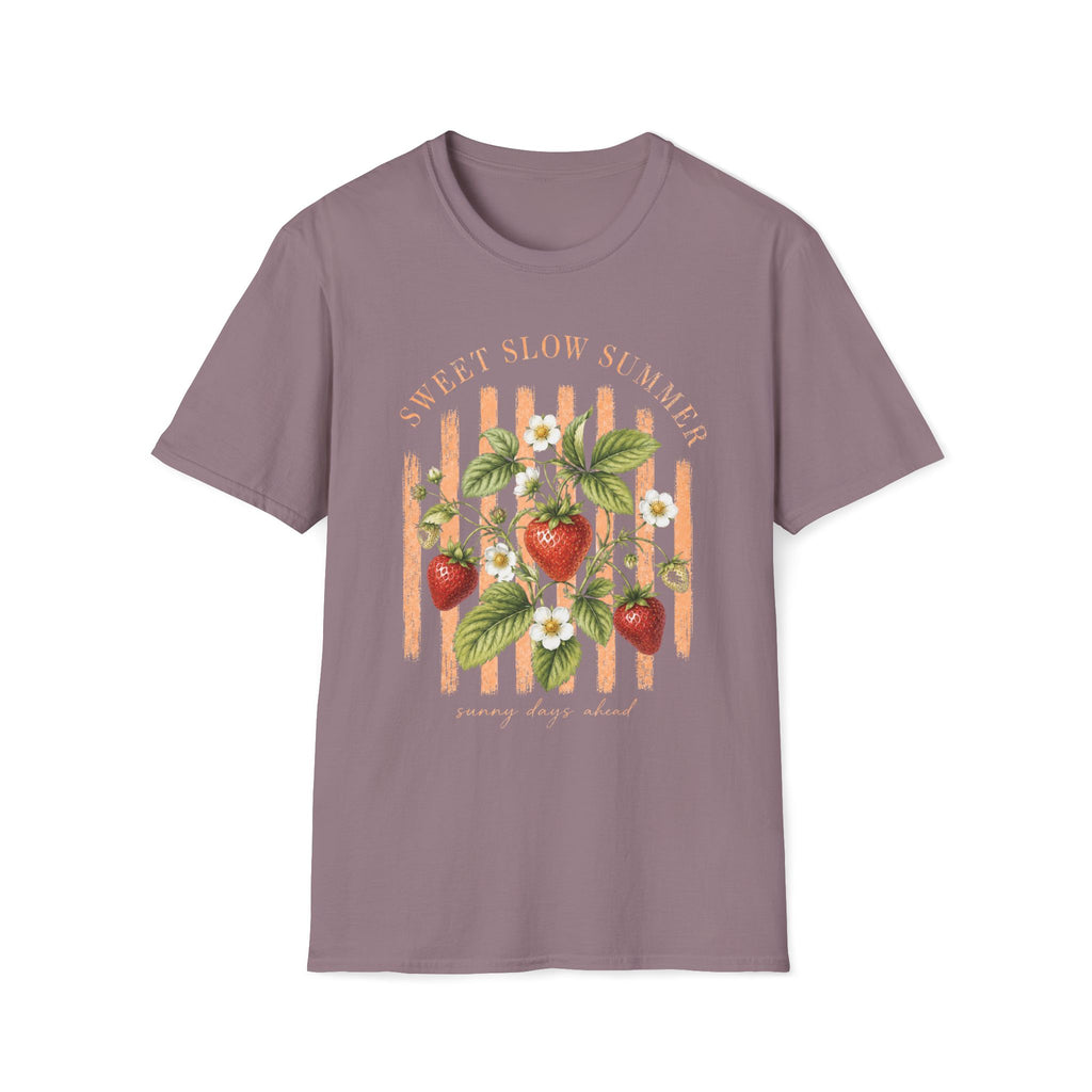 Sweet Slow Summer Strawberry Stripes T-Shirt