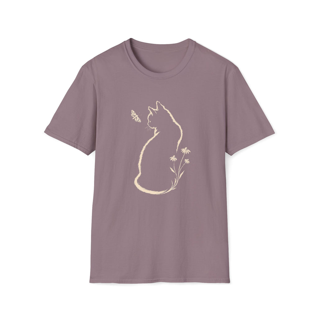 Cat Butterfly Silhouette T-Shirt