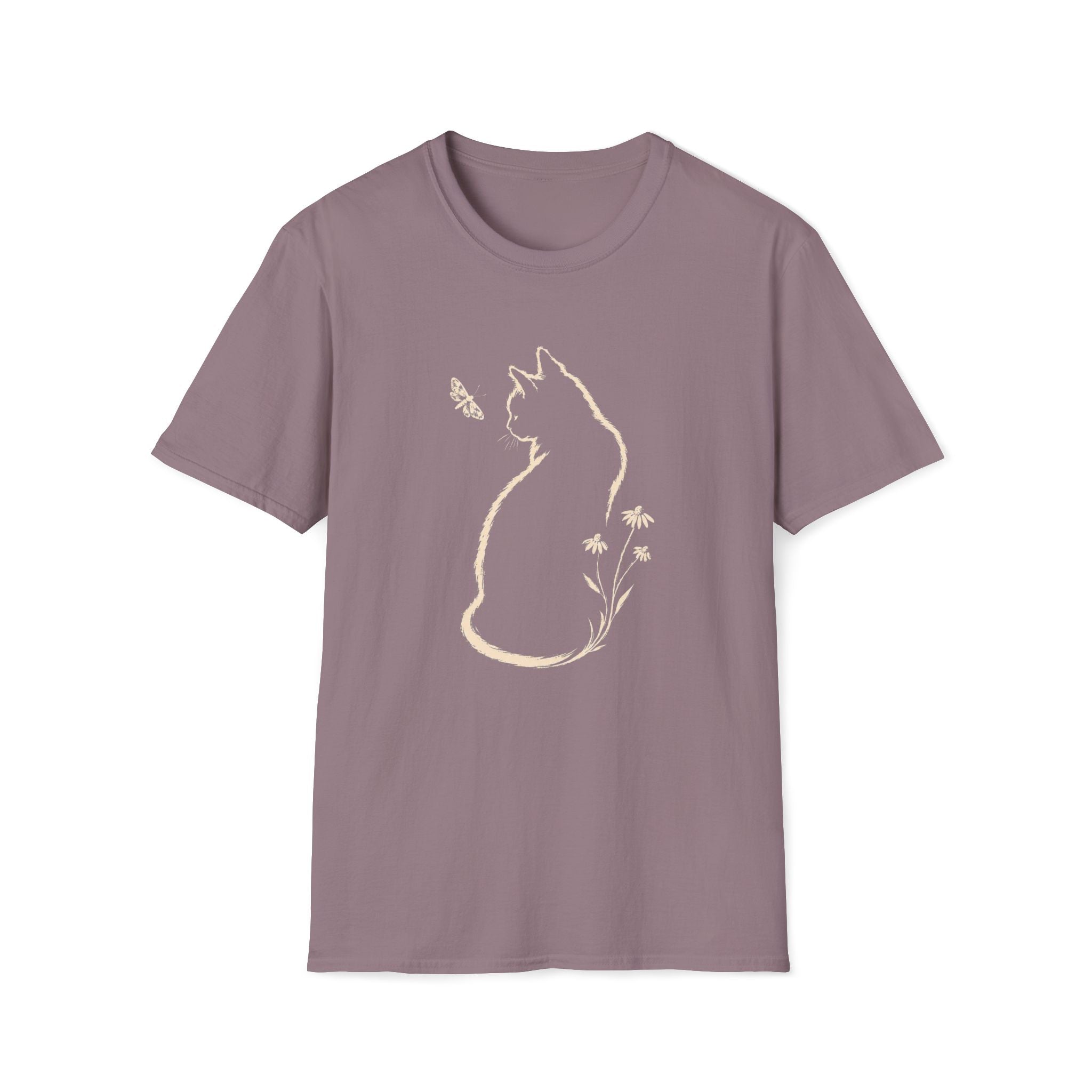Cat Butterfly Silhouette T-Shirt