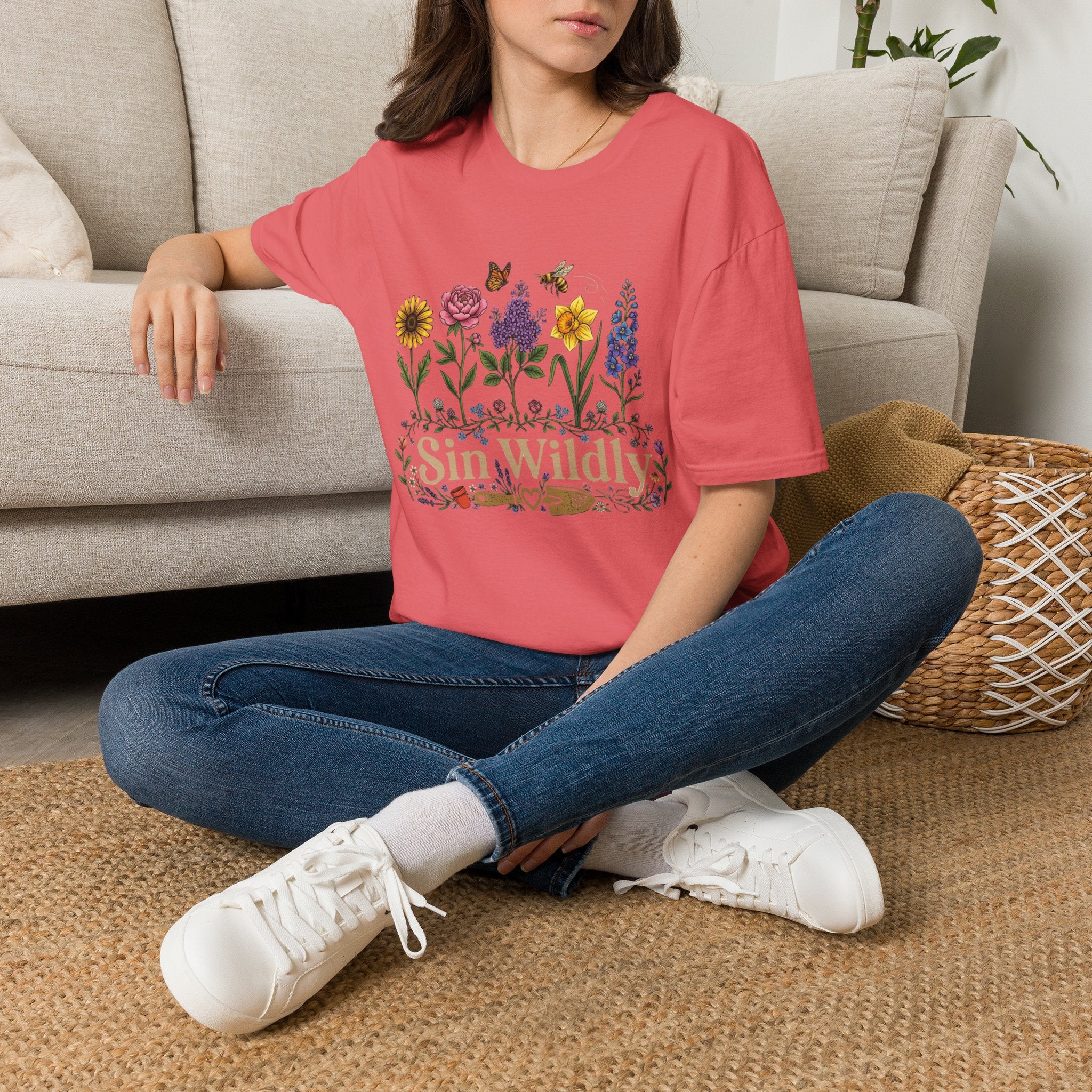 Shine Wildly Summer Flower T-Shirt by Zen & Zucchinis Slow Garden Club