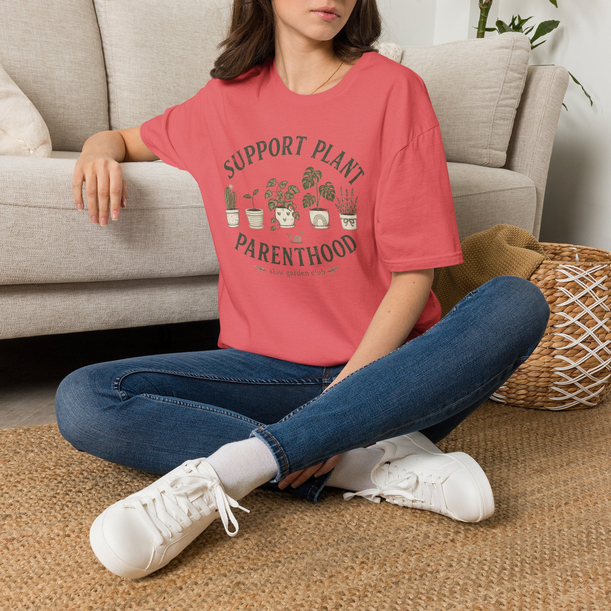 Support Plant Parenthood T-Shirt by Zen & Zucchinis Slow Garden Club