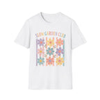 Flower On Stripes Summer Garden T-Shirt