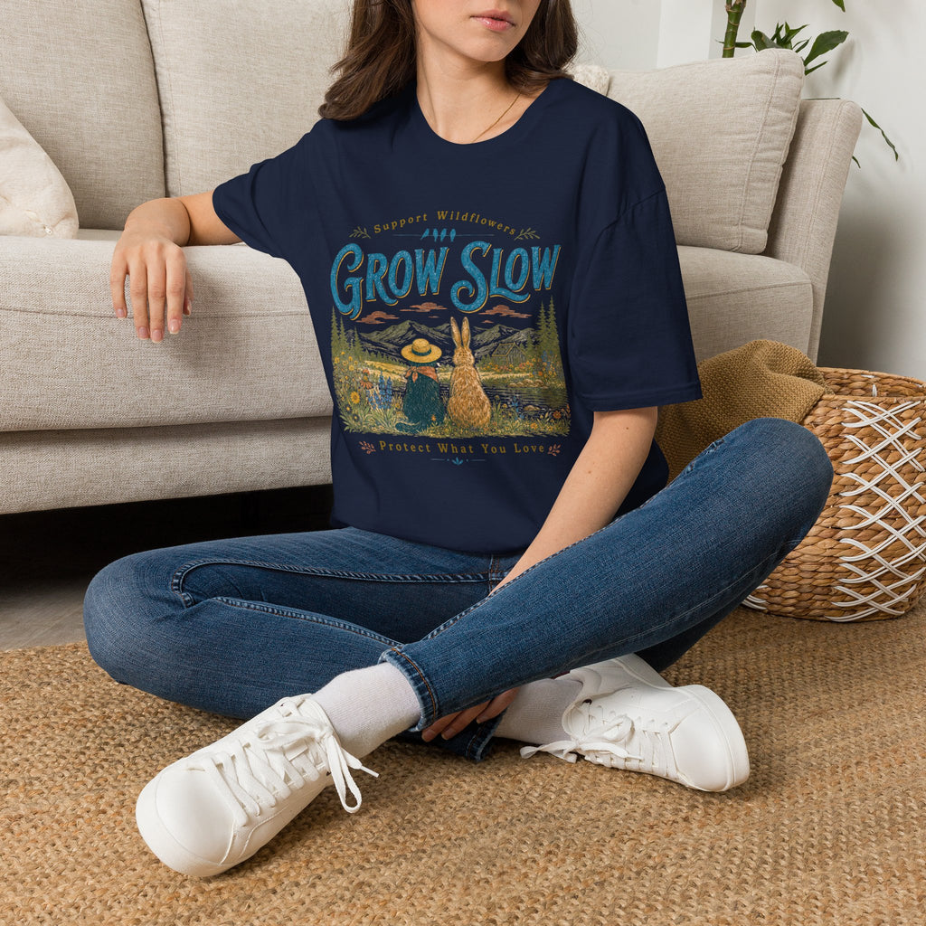 Grow Slow Wildflower Garden T-Shirt by Zen & Zucchinis Slow Garden Club