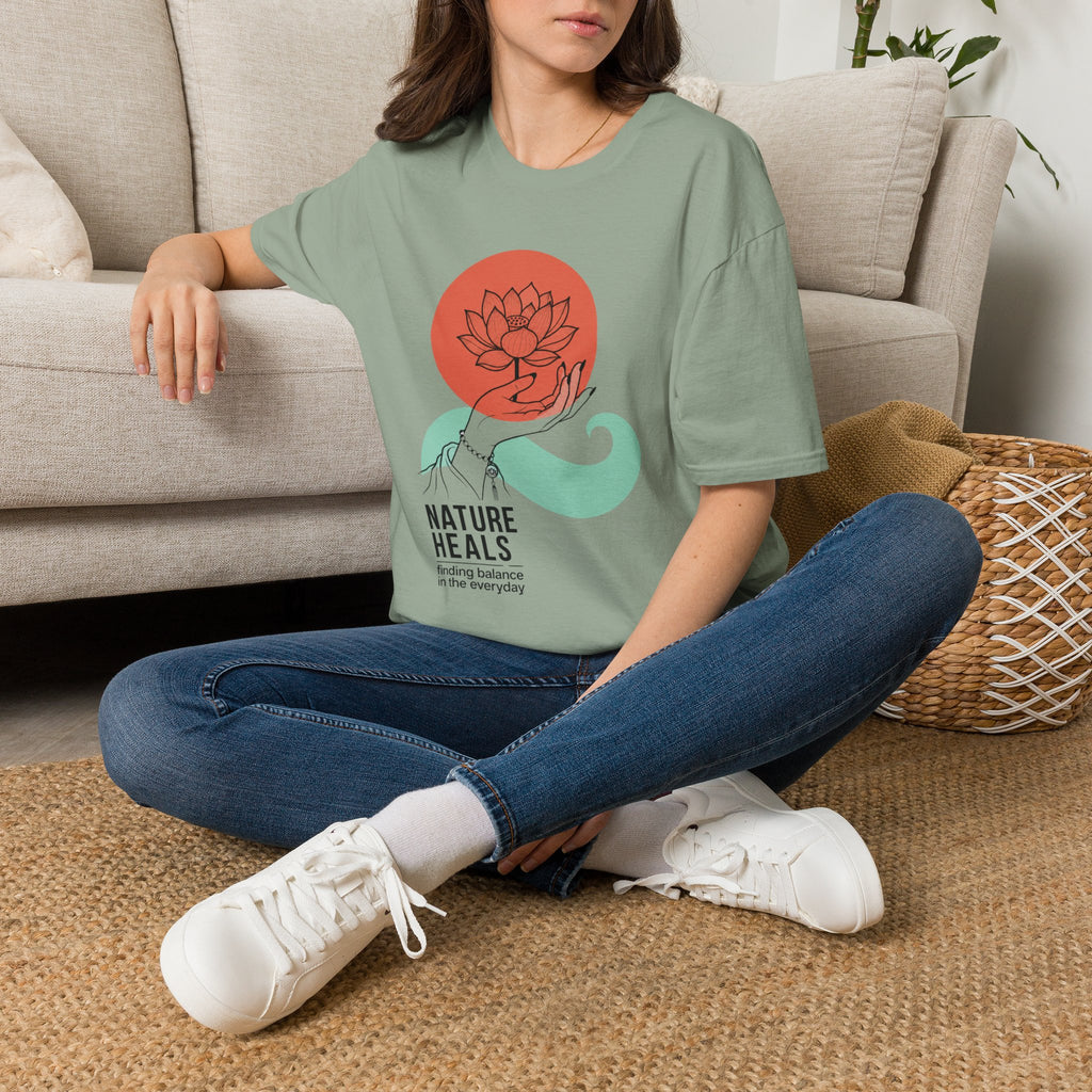 Nature Heals Botanical T-Shirt by Zen & Zucchinis Slow Garden Club