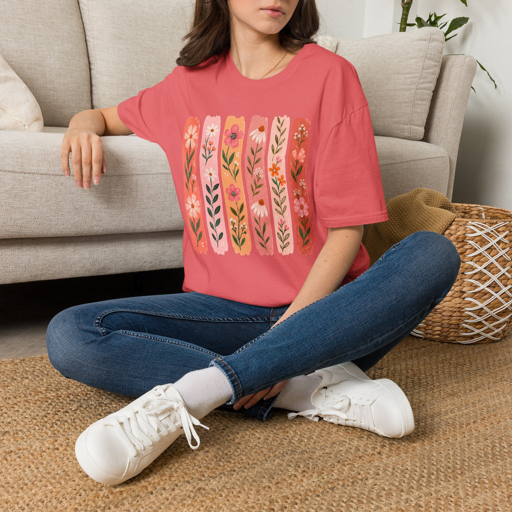 Flower on Stripes T-Shirt
