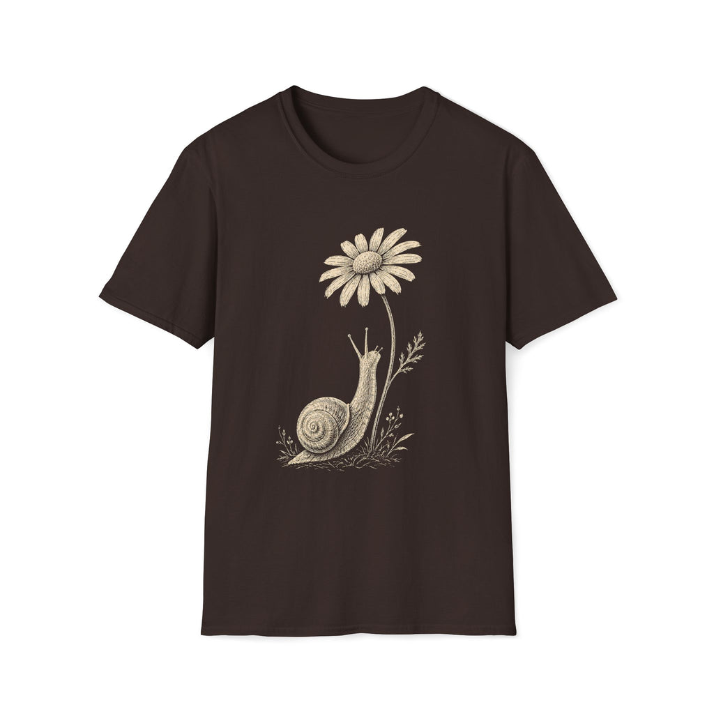 Slow Snail Flower Garden T-Shirt