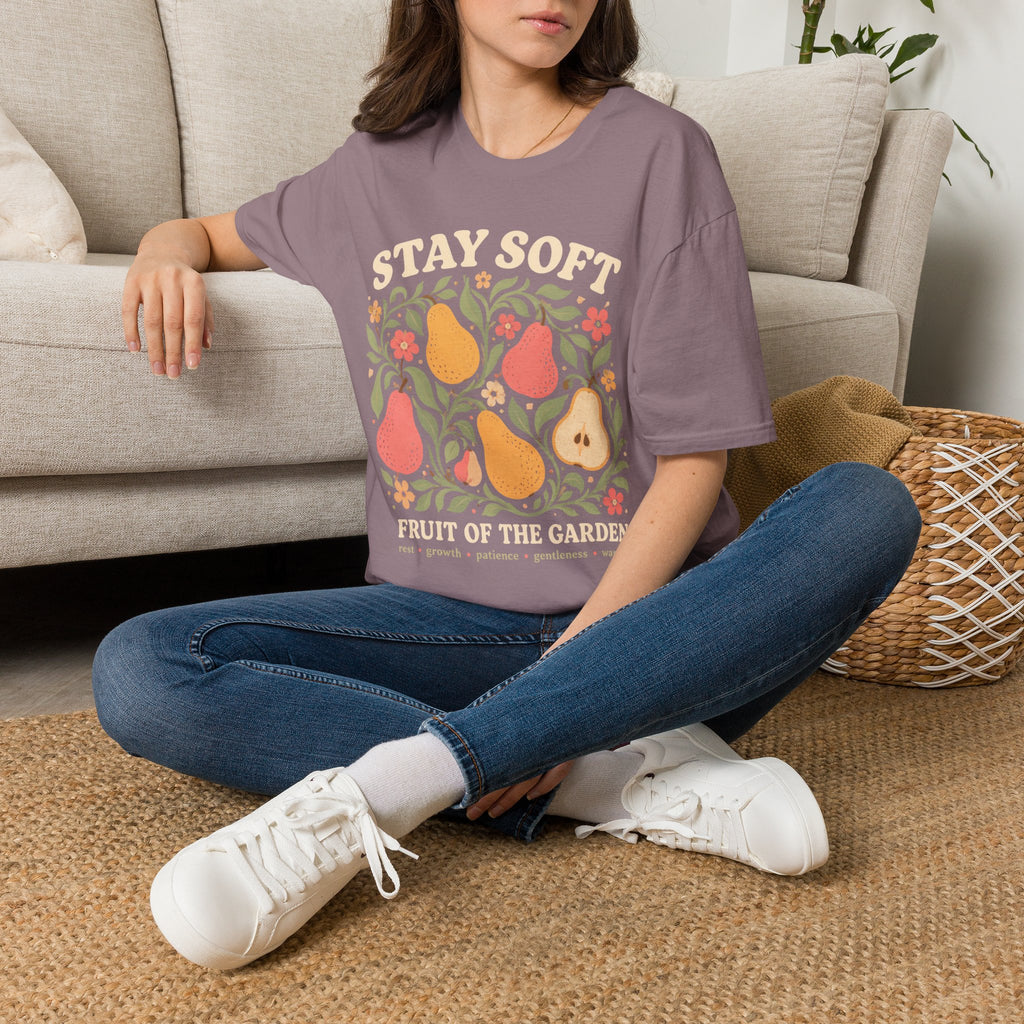 Stay Soft Fruit of the Garden Cottage T-Shirt by Zen & Zucchinis Slow Garden Club