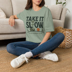 Take It Slow Garden Club T-Shirt by Zen & Zucchinis Slow Garden Club