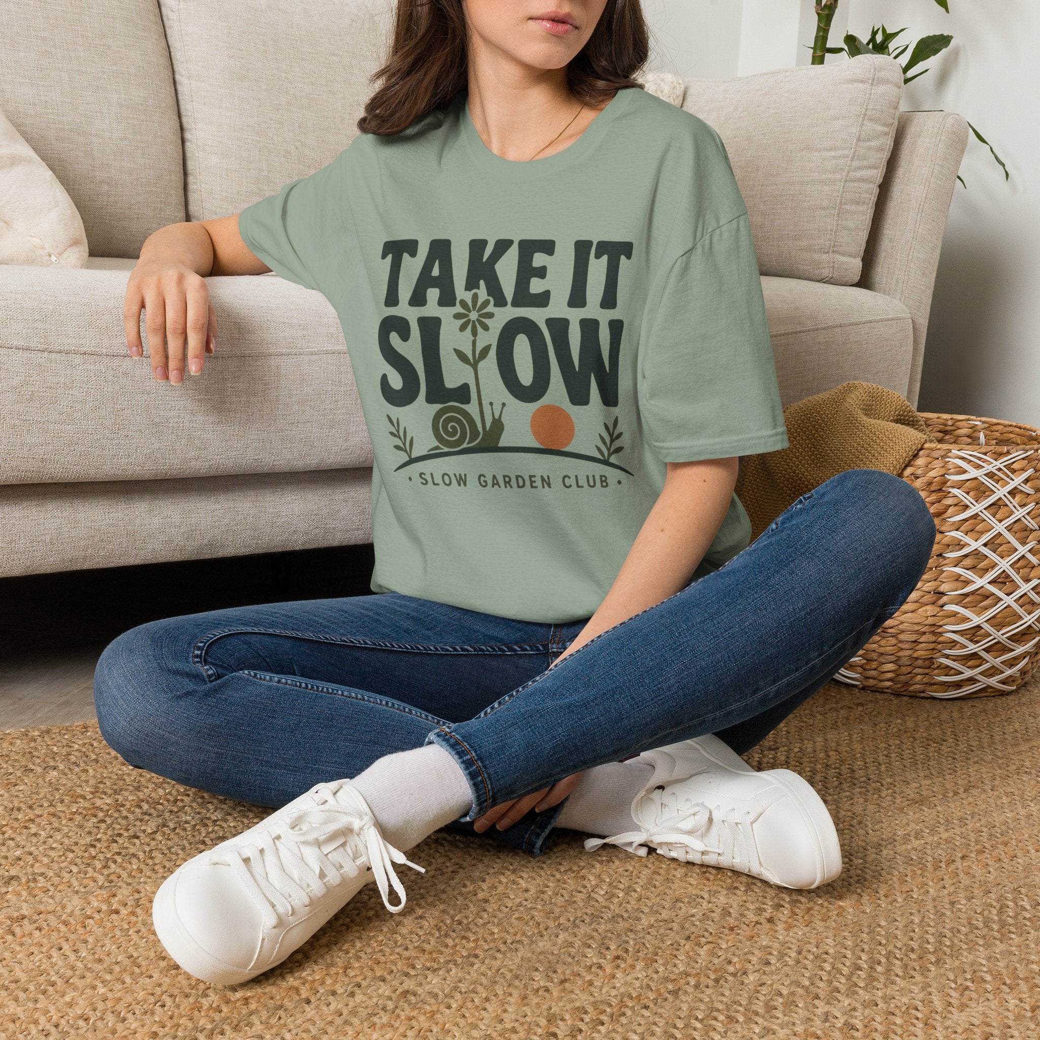 Take It Slow Garden Club T-Shirt by Zen & Zucchinis Slow Garden Club