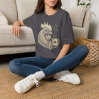 Morning Rooster Coffee Cup T-Shirt by Zen & Zucchinis Slow Garden Club