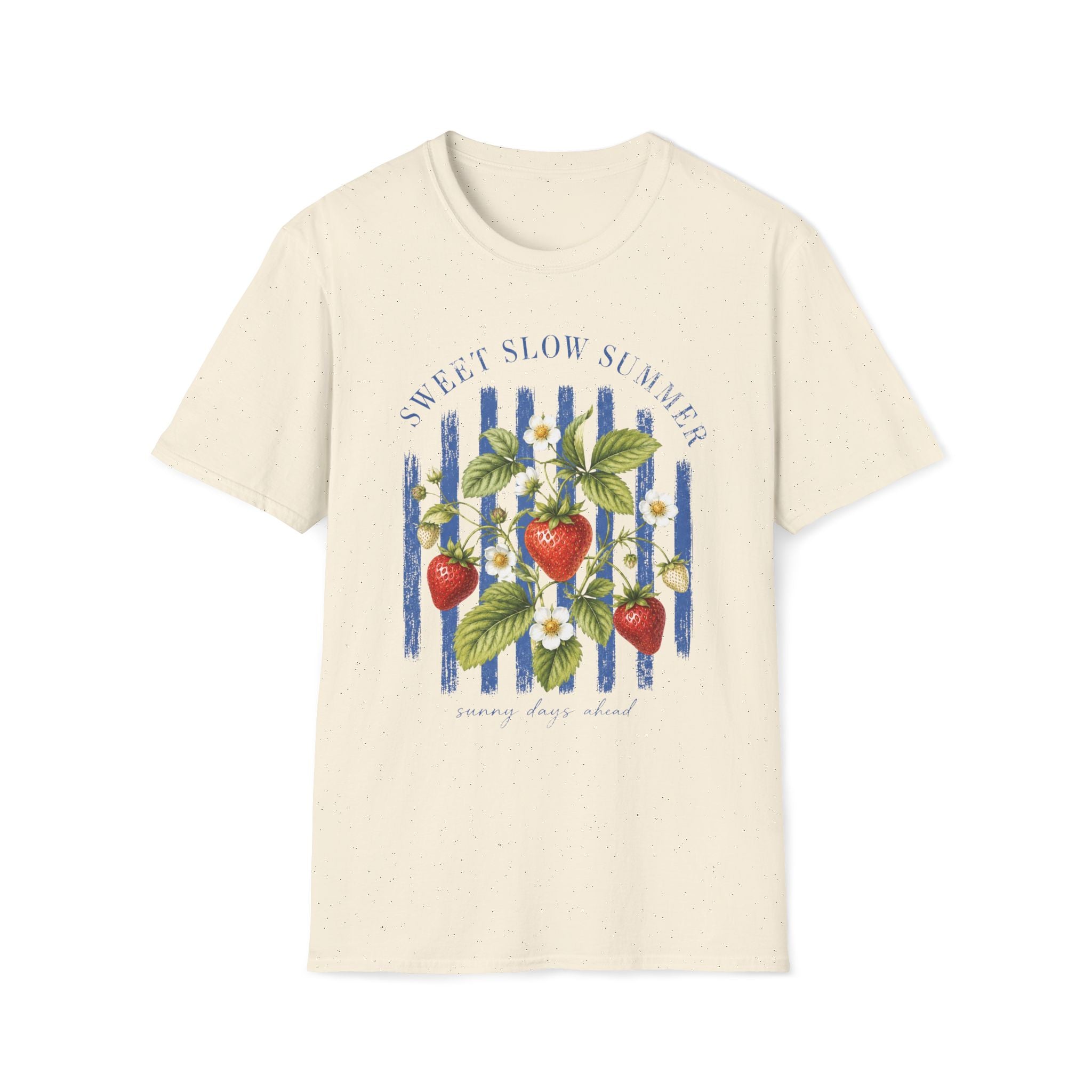 Sweet Slow Summer Strawberry Stripes T-Shirt