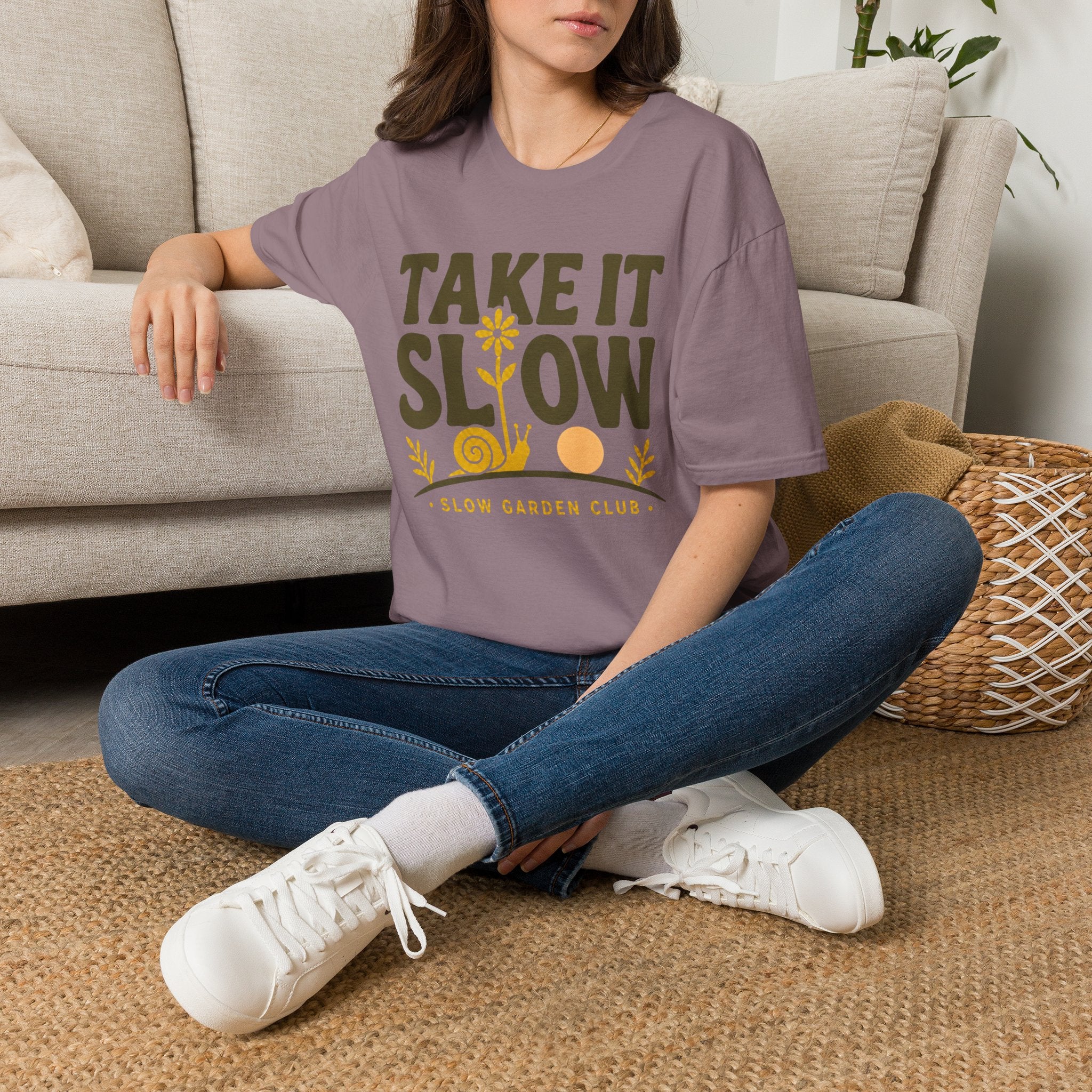 Take It Slow Garden Club T-Shirt by Zen & Zucchinis Slow Garden Club