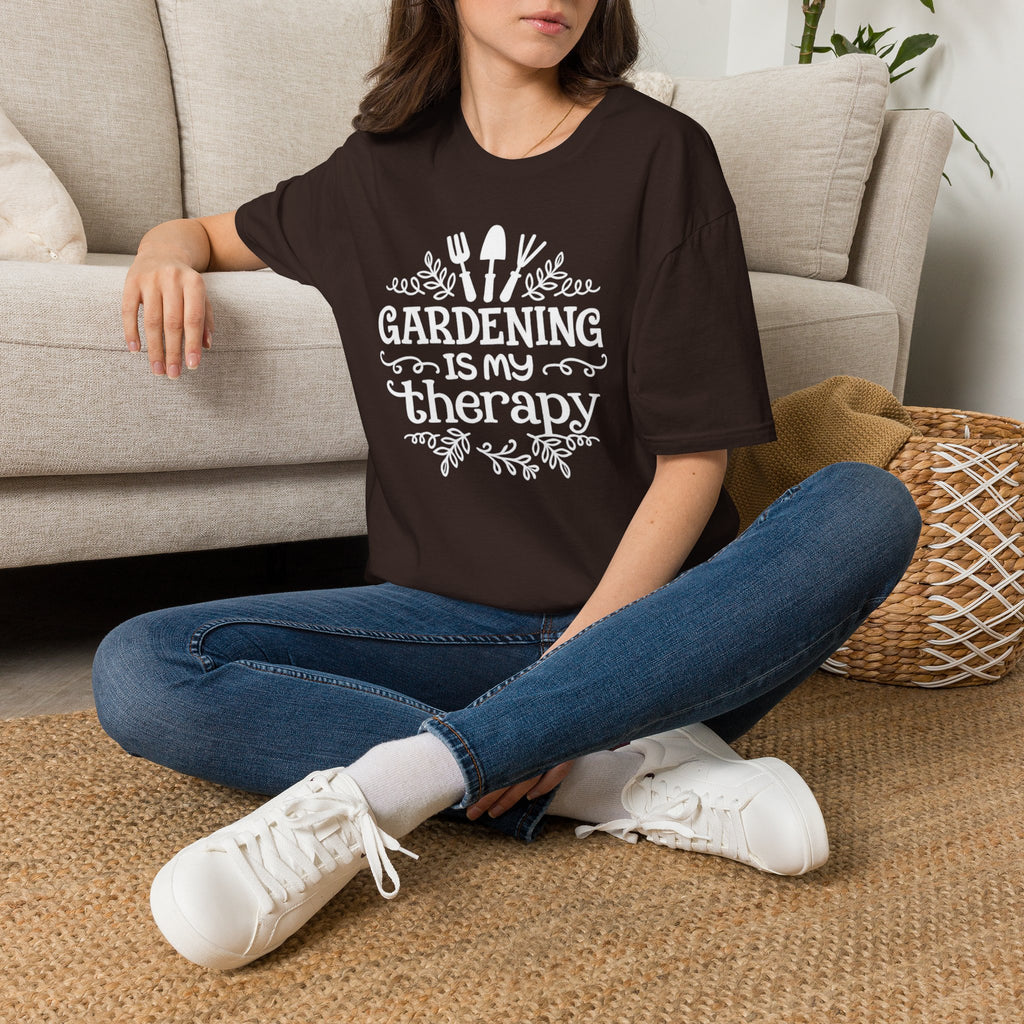 Gardening Is My Therapy T-Shirt by Zen & Zucchinis Slow Garden Club
