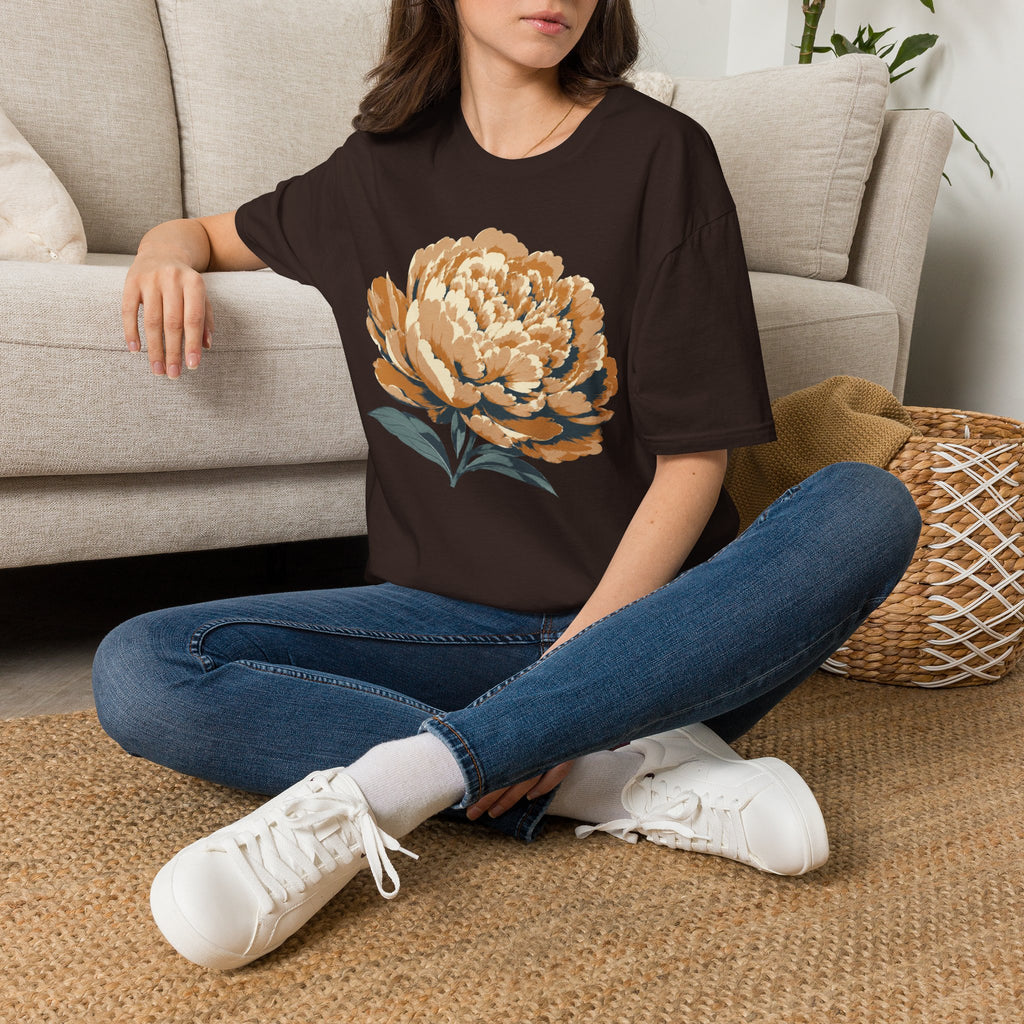Blush Peony Flower Bloom T-Shirt by Zen & Zucchinis Slow Garden Club