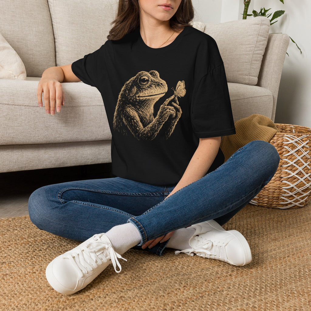 Frog & Butterfly Garden Friends T-Shirt by Zen & Zucchinis Slow Garden Club