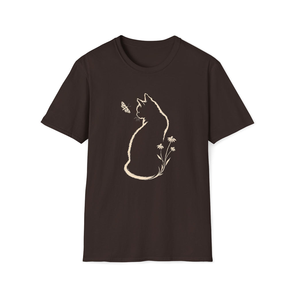 Cat Butterfly Silhouette T-Shirt