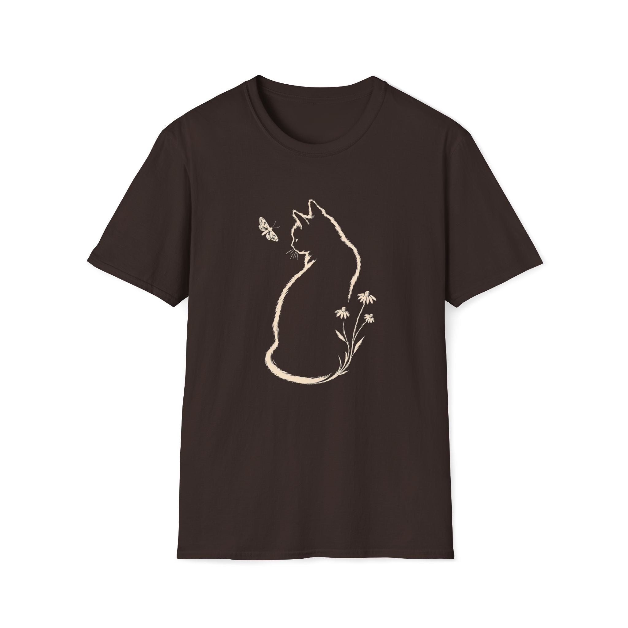 Cat Butterfly Silhouette T-Shirt