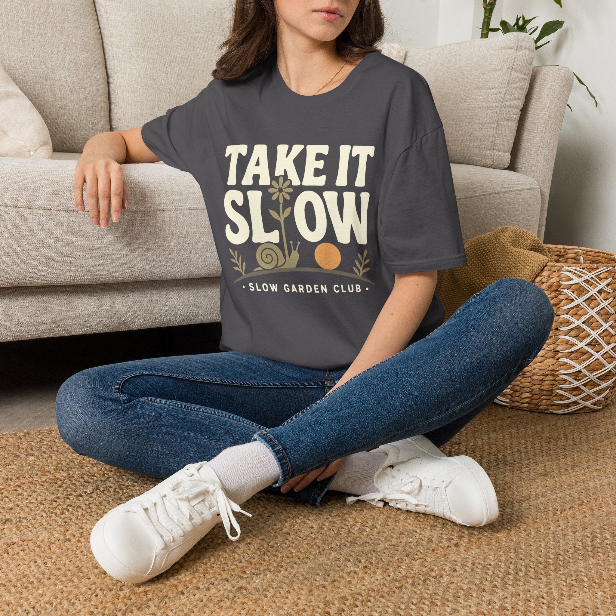 Take It Slow Garden Club T-Shirt by Zen & Zucchinis Slow Garden Club