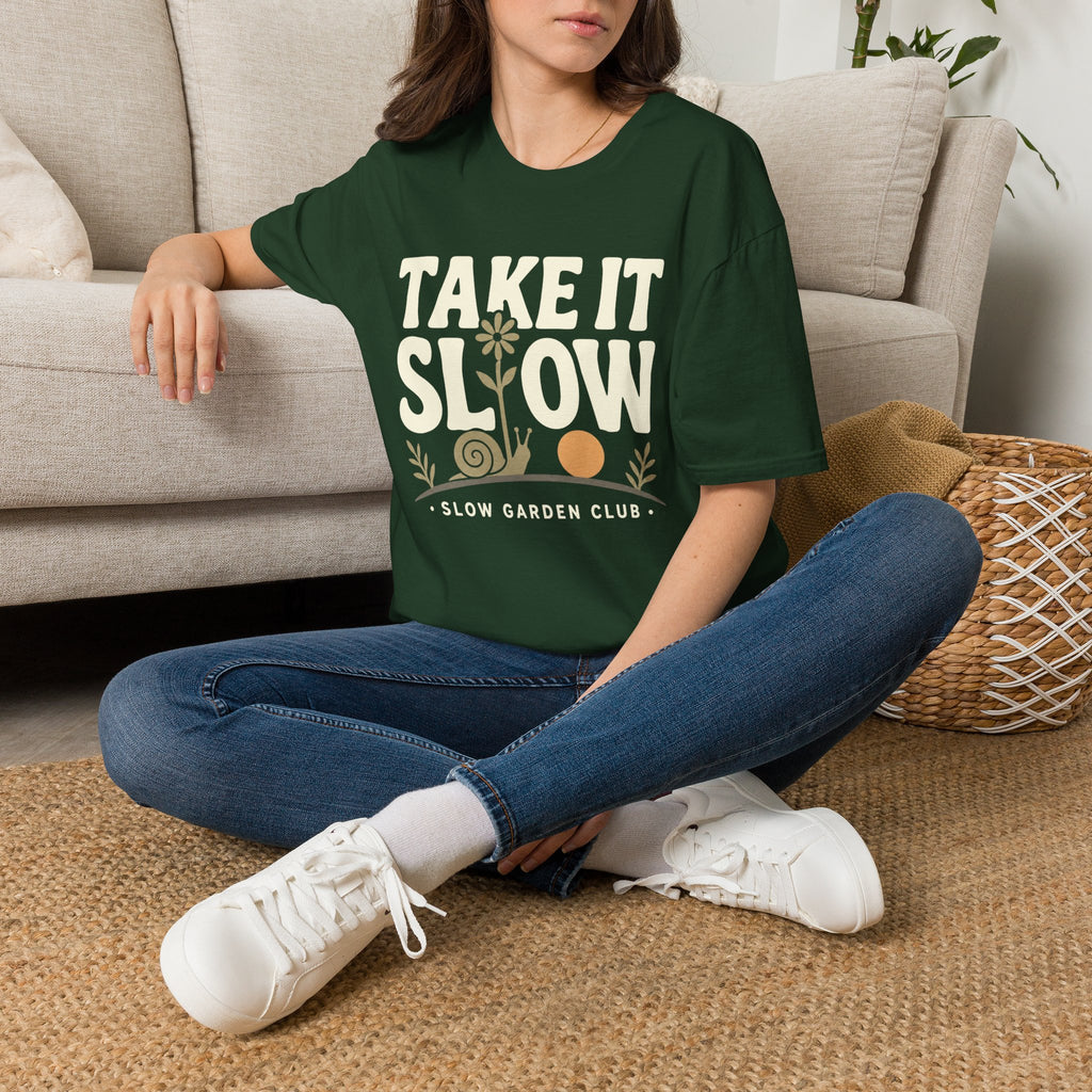 Take It Slow Garden Club T-Shirt by Zen & Zucchinis Slow Garden Club