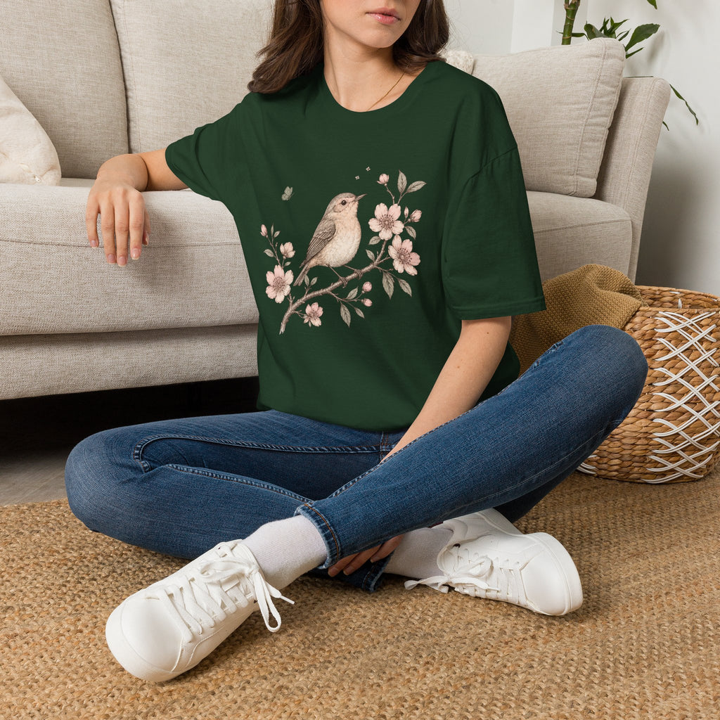 Blossom Bird Botanical T-Shirt by Zen & Zucchinis Slow Garden Club