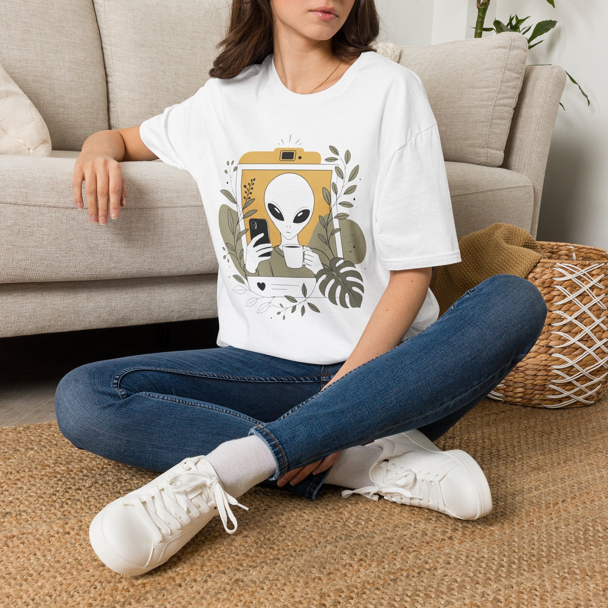Believe in Slow Mornings Botanic Alien T-Shirt by Zen & Zucchinis Slow Garden Club