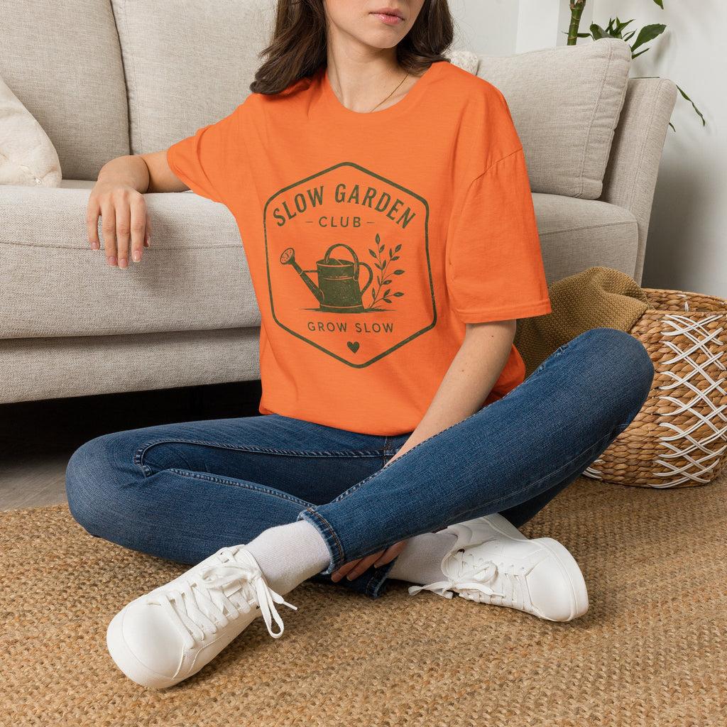 Slow Garden Club Badge T-Shirt by Zen & Zucchinis Slow Garden Club