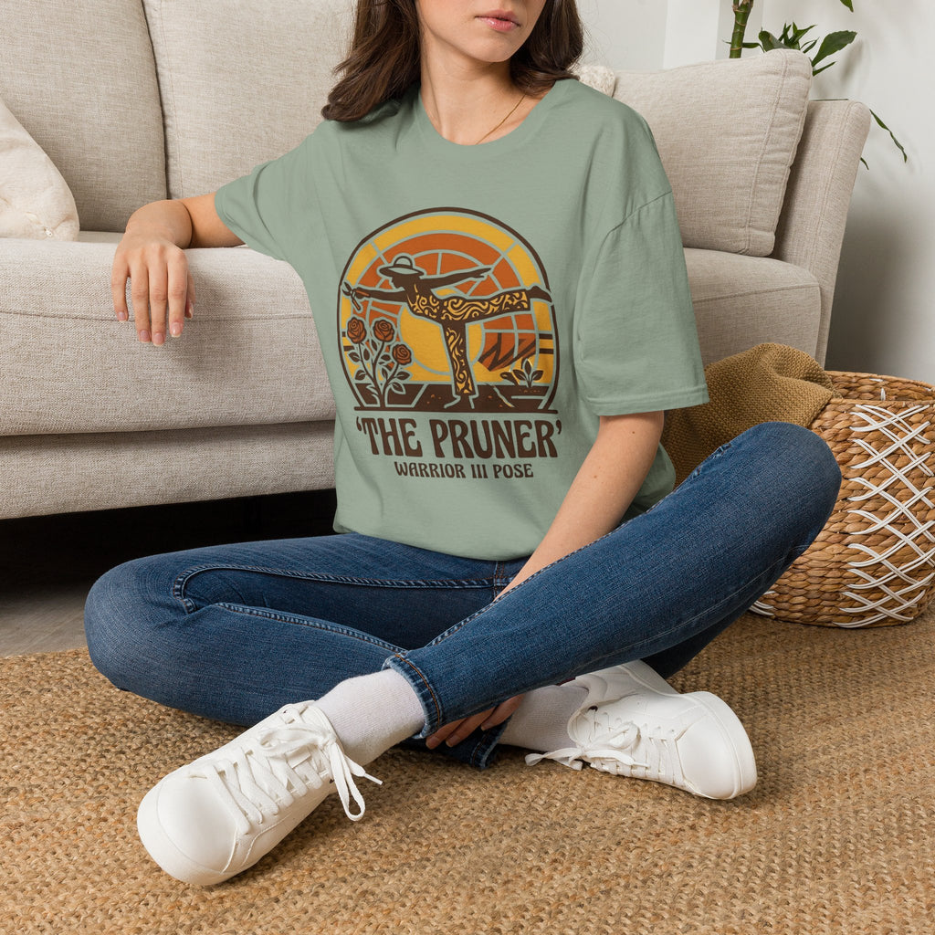 The Pruner Gardening Pose T-Shirt by Zen & Zucchinis Slow Garden Club