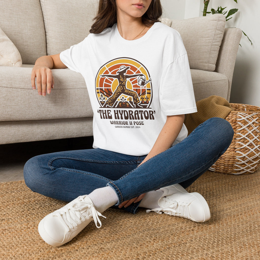 The Hydrator Gardening Pose T-Shirt by Zen & Zucchinis Slow Garden Club