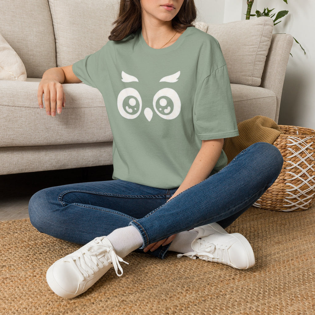 Cute Owl Gaze T-Shirt by Zen & Zucchinis Slow Garden Club