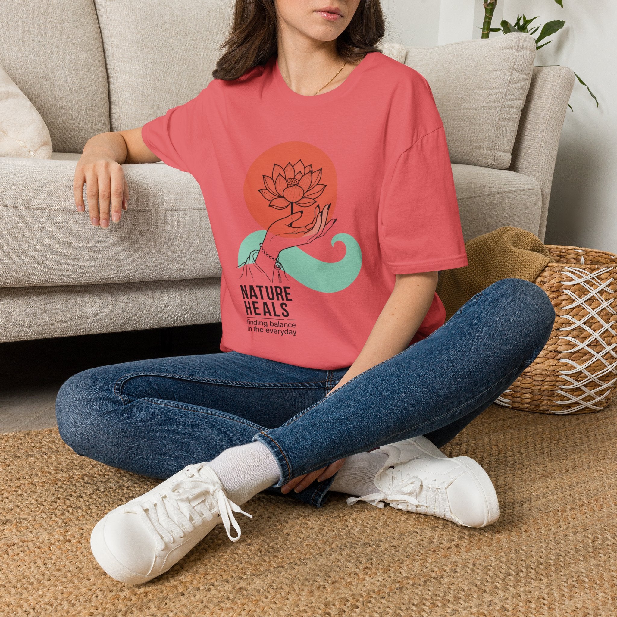 Nature Heals Botanical T-Shirt by Zen & Zucchinis Slow Garden Club