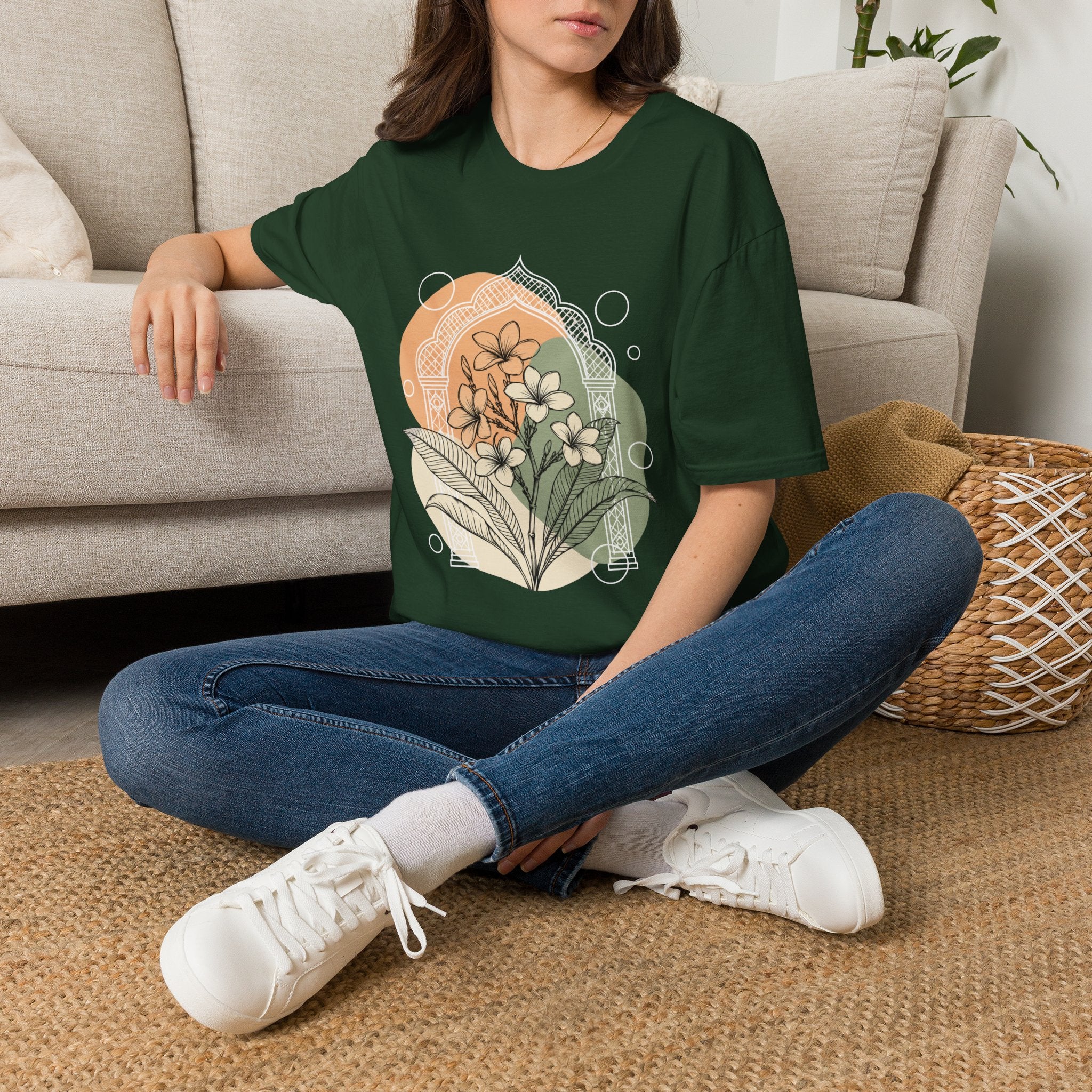 Bohemian Flower Graphic T-Shirt by Zen & Zucchinis Slow Garden Club