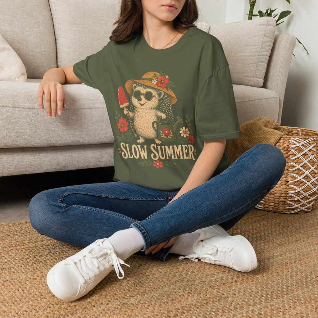 Slow Summer Hedgehog T-Shirt