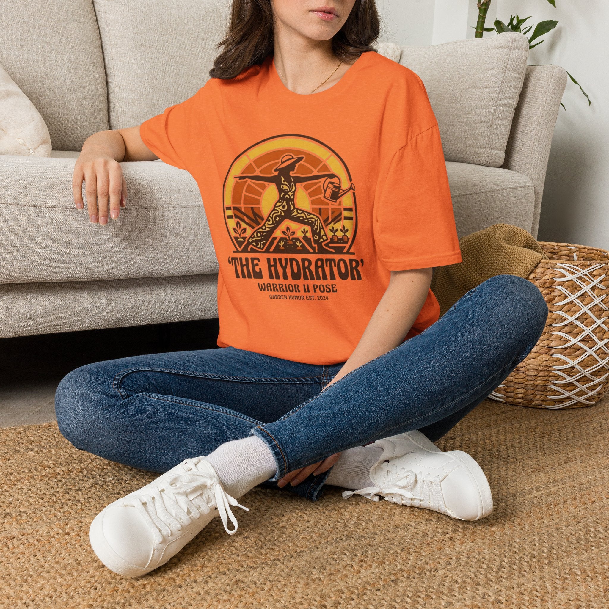 The Hydrator Gardening Pose T-Shirt by Zen & Zucchinis Slow Garden Club