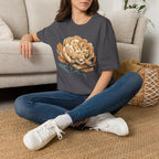 Blush Peony Flower Bloom T-Shirt by Zen & Zucchinis Slow Garden Club