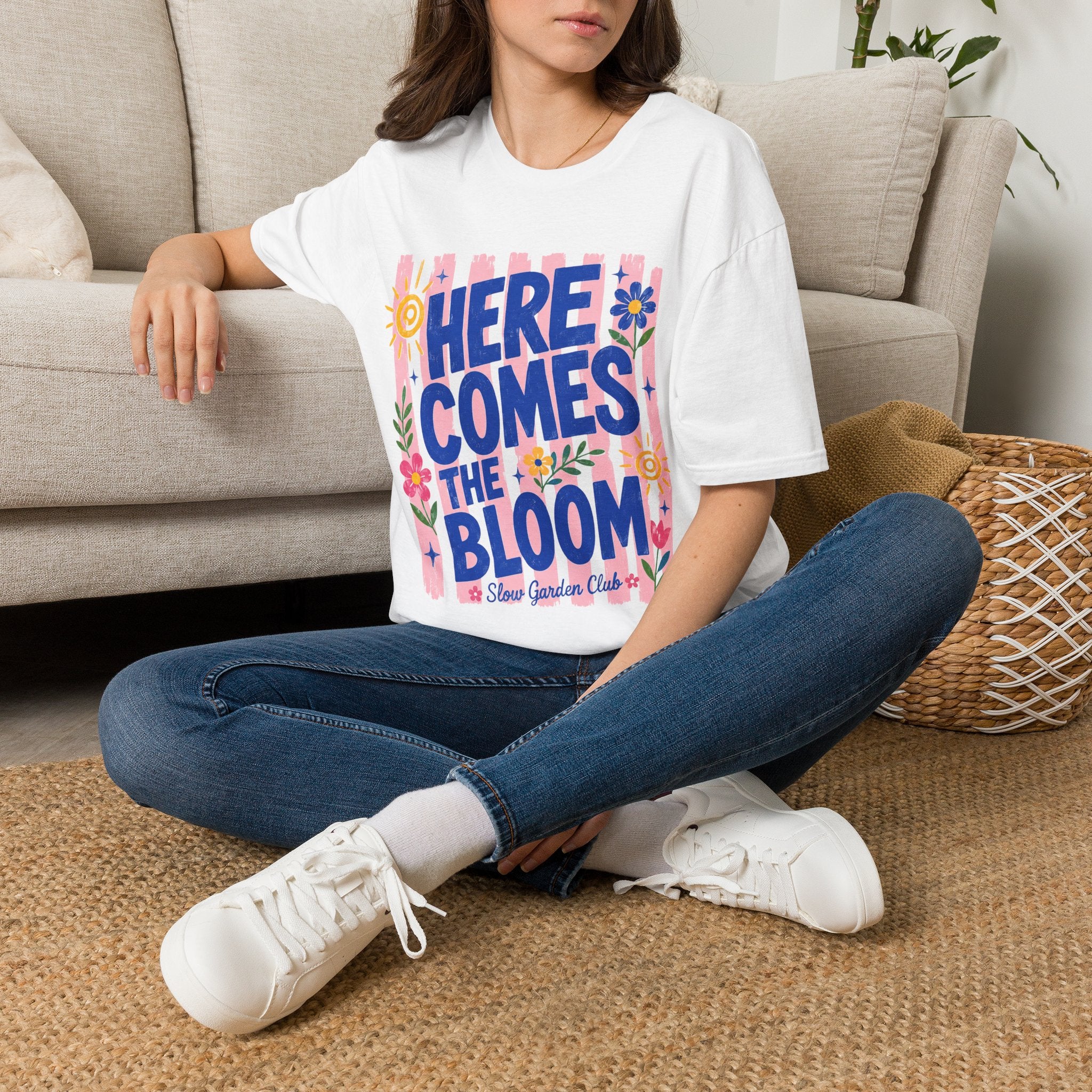 Here Comes The Bloom Summer Stripes T-Shirt