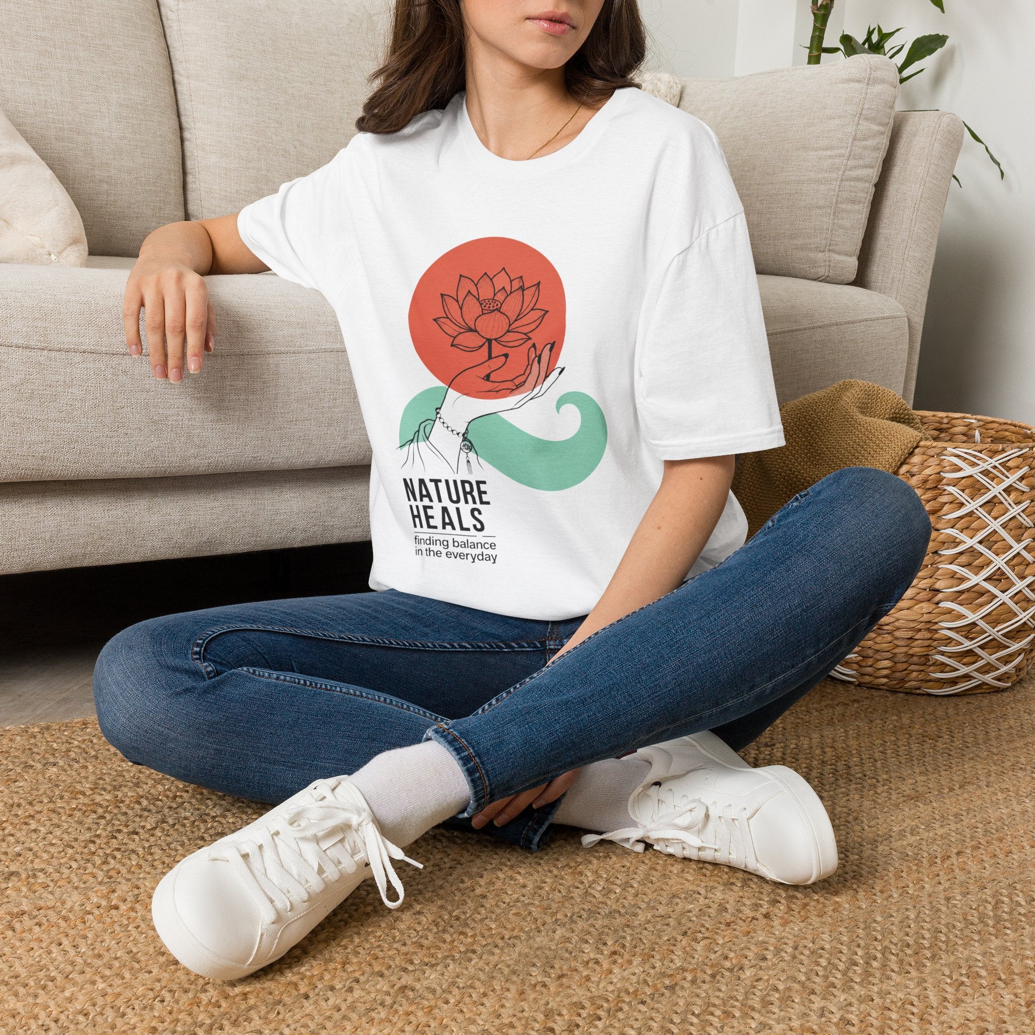 Nature Heals Botanical T-Shirt by Zen & Zucchinis Slow Garden Club