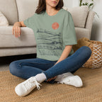 Red Sunset Over Garden T-Shirt by Zen & Zucchinis Slow Garden Club