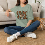 Grow More, Worry Less Garden T-Shirt by Zen & Zucchinis Slow Garden Club