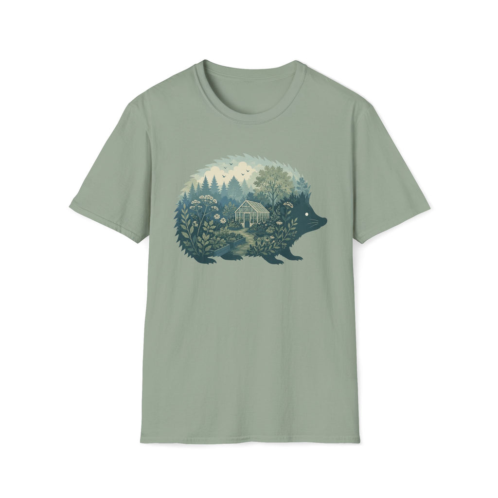 Hedgehog Garden Silhouette T-Shirt