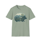 Hedgehog Garden Silhouette T-Shirt