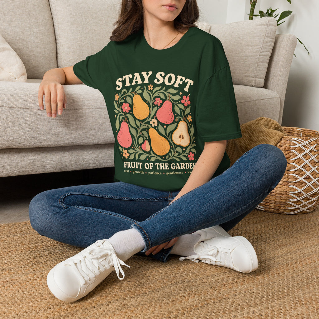Stay Soft Fruit of the Garden Cottage T-Shirt by Zen & Zucchinis Slow Garden Club