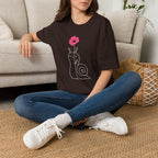 Snail with Flower T-Shirt by Zen & Zucchinis Slow Garden Club