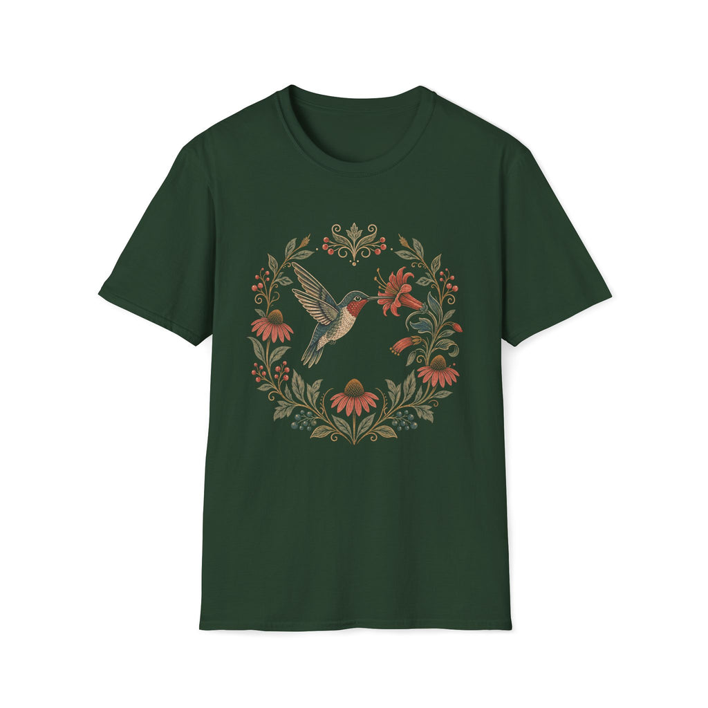 Hummingbird Flower Cirle T-Shirt