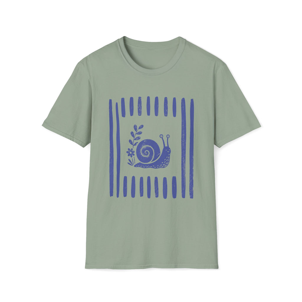 Snial In Stripes Garden Summer T-Shirt