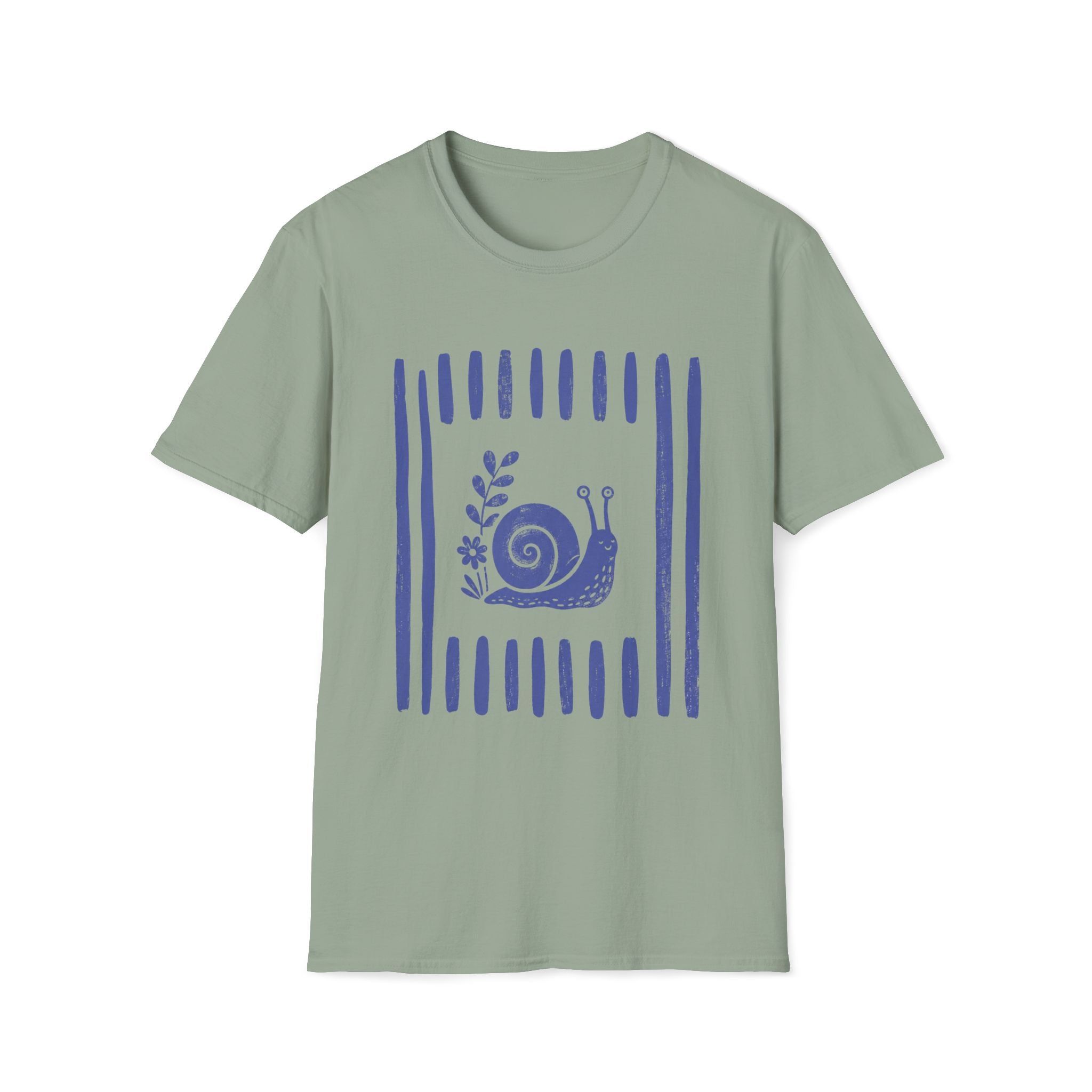 Snial In Stripes Garden Summer T-Shirt